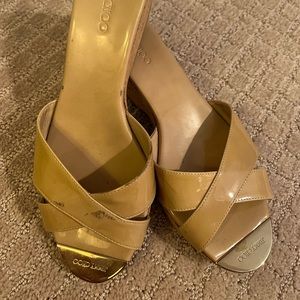 💥PRICE DROPPED!!! Jimmy Choo nude patent slides size 38